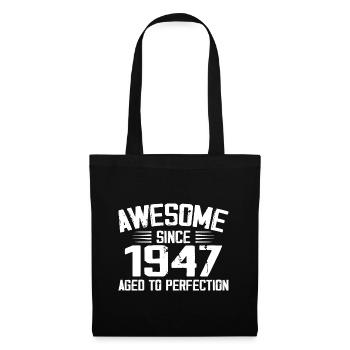 Vintage 1947 Cadeau 77e Anniversaire 1947 - Sac en tissu - noir - Devant