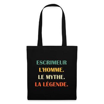 Escrimeur - Sac en tissu - noir - Devant