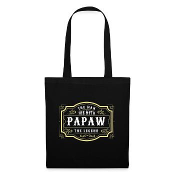 Dad Father Grandpa Gift Idea Papaw Saying Retro - Tote Bag - black - Front
