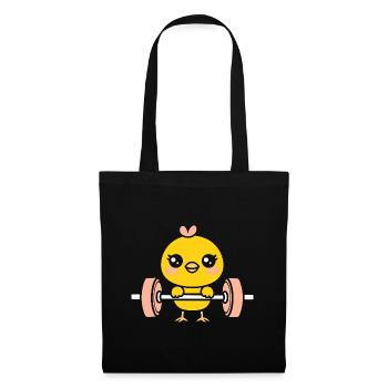 musculation - Sac en tissu - noir - Devant