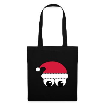 Le père noël - Sac en tissu - noir - Devant