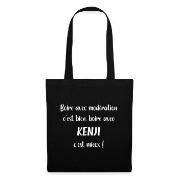 Boire avec kenji - Sac en tissu - noir - Devant