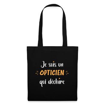 Opticien qui déchire - Sac en tissu - noir - Devant