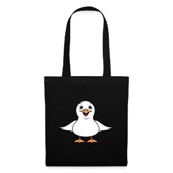 Humour petit mouette - Sac en tissu - noir - Devant