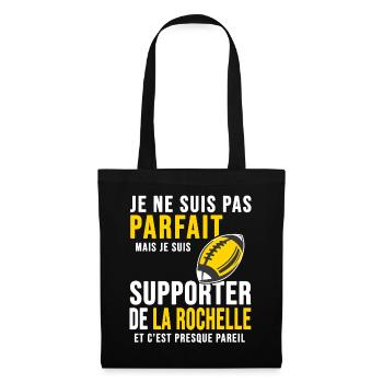 supporter rugby stade La Rochelle club rugby - Sac en tissu - noir - Devant