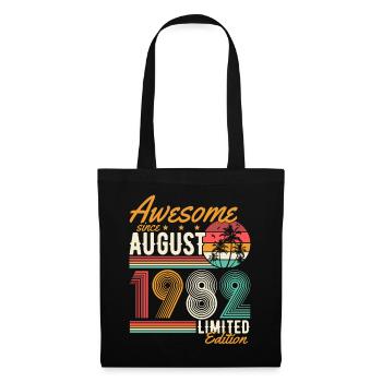 August 1982 Born Birthday Retro - Tote Bag - black - Front