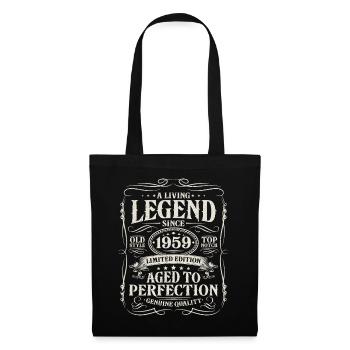 Né en 1959 Légende vivante 1959 - Sac en tissu - noir - Devant