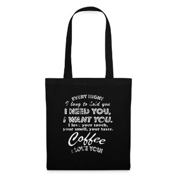 I Love Coffee - Tote Bag - black - Front
