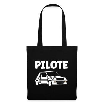 Humour pilote de rallye - Sac en tissu - noir - Devant