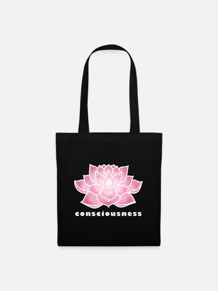 Lotus, Bewusstsein - Stoffbeutel - Schwarz