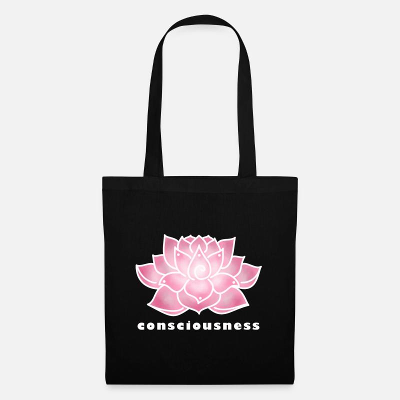 Lotus, Bewusstsein - Stoffbeutel - Schwarz