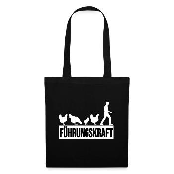 Führungskraft Hühner Landwirt Bauer Geschenkidee - Stoffbeutel - Schwarz - Vorne