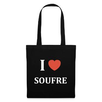 I love Soufre - Sac en tissu - noir - Devant