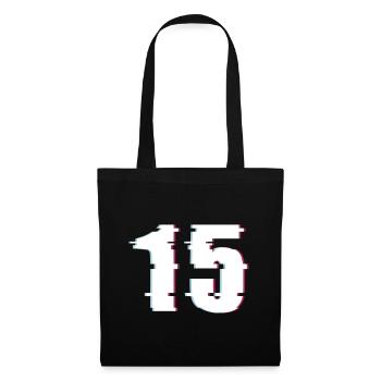 15 Quinze Nombre Effet Nombre Déformé - Sac en tissu - noir - Devant