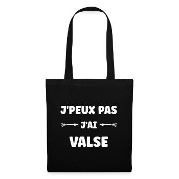 j'peux pas j'ai valse - Sac en tissu - noir - Devant
