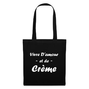Humour crème fraiche - Sac en tissu - noir - Devant