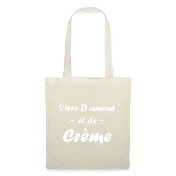 Humour crème fraiche - Sac en tissu - nature - Devant