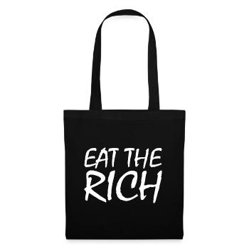 Eat the rich - Stoffbeutel - Schwarz - Vorne