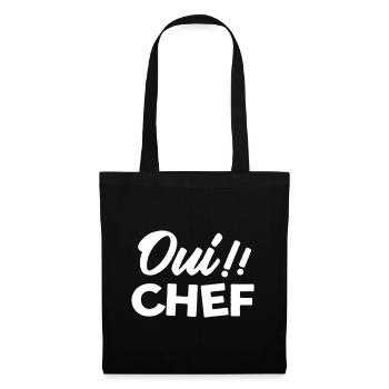 Cusinier humour restaurant - Sac en tissu - noir - Devant