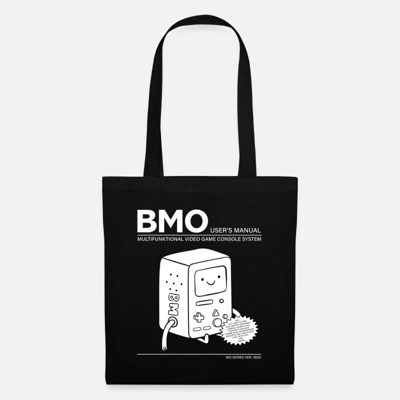 Adventure Time Mit Finn Und Jake BMO Beemo - Stoffbeutel - Schwarz