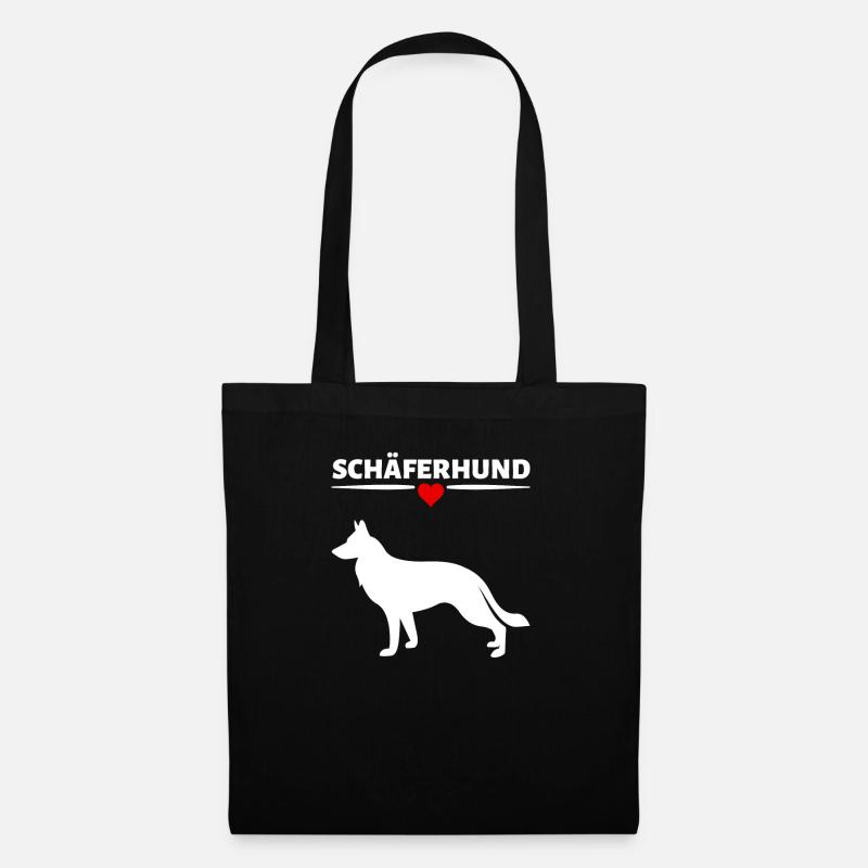 Schäferhund - Stoffbeutel - Schwarz