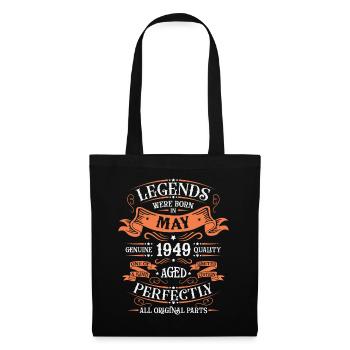 Mai 1949 Vintage Geburtstagsgeschenk - Stoffbeutel - Schwarz - Vorne