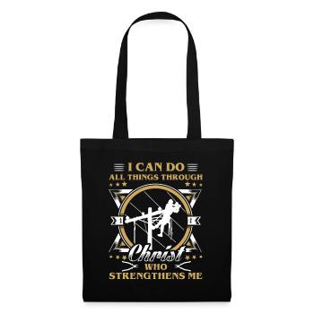 Lineman I Can Do All Things - Tote Bag - black - Front