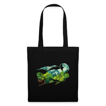 Nature Mountain Fishing Animal Fishing Gift Fish - Tote Bag - black - Front