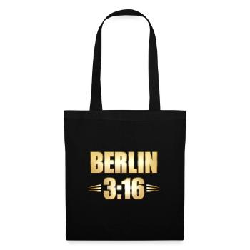 BERLIN 3:16 - Stoffbeutel - Schwarz - Vorne