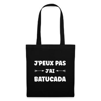 Humour tambour batucada - Sac en tissu - noir - Devant