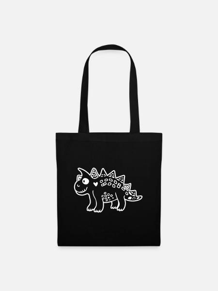 Dinosaur - Stoffbeutel - Schwarz