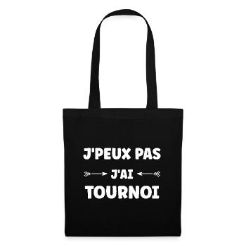 j'peux pas j'ai Tournoi - Sac en tissu - noir - Devant