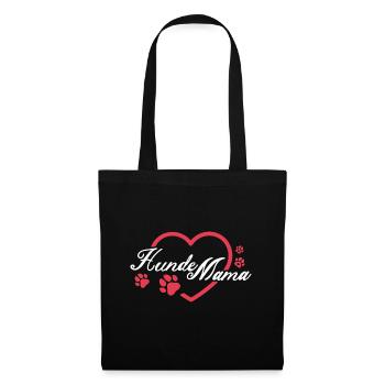 Hunde Mama Hundehalterin Geschenkidee - Stoffbeutel - Schwarz - Vorne