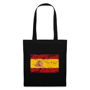 Flag of Spain, worn effect - Tote Bag - black - Front