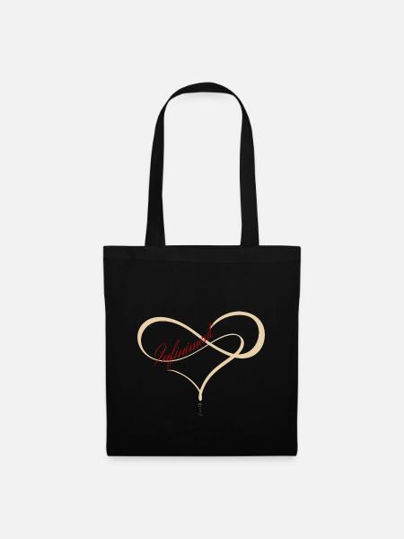 infiniment rouge - Sac en tissu - noir