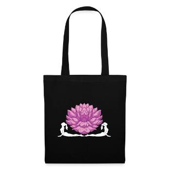 Lotus Blossom Zen Yogi Bouddhiste Cadeau Yoga - Sac en tissu - noir - Devant