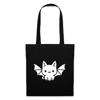chauve-souris - Sac en tissu - noir - Devant