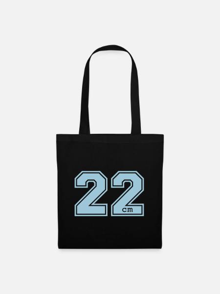 22 Zentimeter - Stoffbeutel - Schwarz