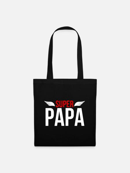 Super Papa - Stoffbeutel - Schwarz