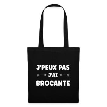 Vide grenier humour brocante - Sac en tissu - noir - Devant