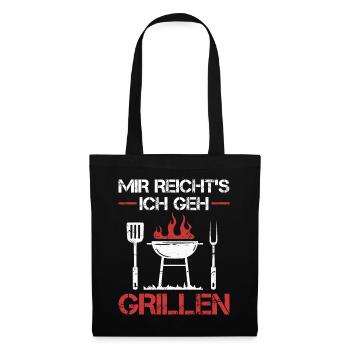 Griller BBQ Grill Grillmeister Grillen Grillparty - Stoffbeutel - Schwarz - Vorne