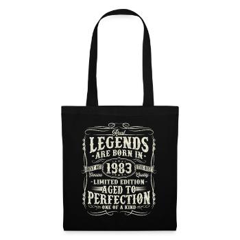 Né en 1983 Cadeau d’anniversaire Legends - Sac en tissu - noir - Devant