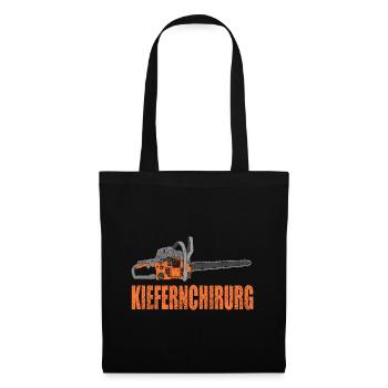 lustige Forstarbeiter Forstwirt Outfits - Stoffbeutel - Schwarz - Vorne