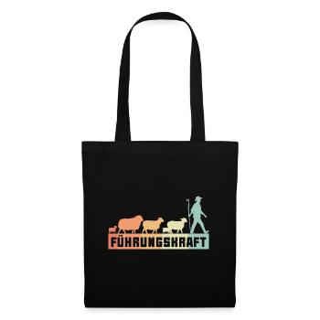 Führungskraft Schafe Hirte Geschenkidee Humor - Stoffbeutel - Schwarz - Vorne
