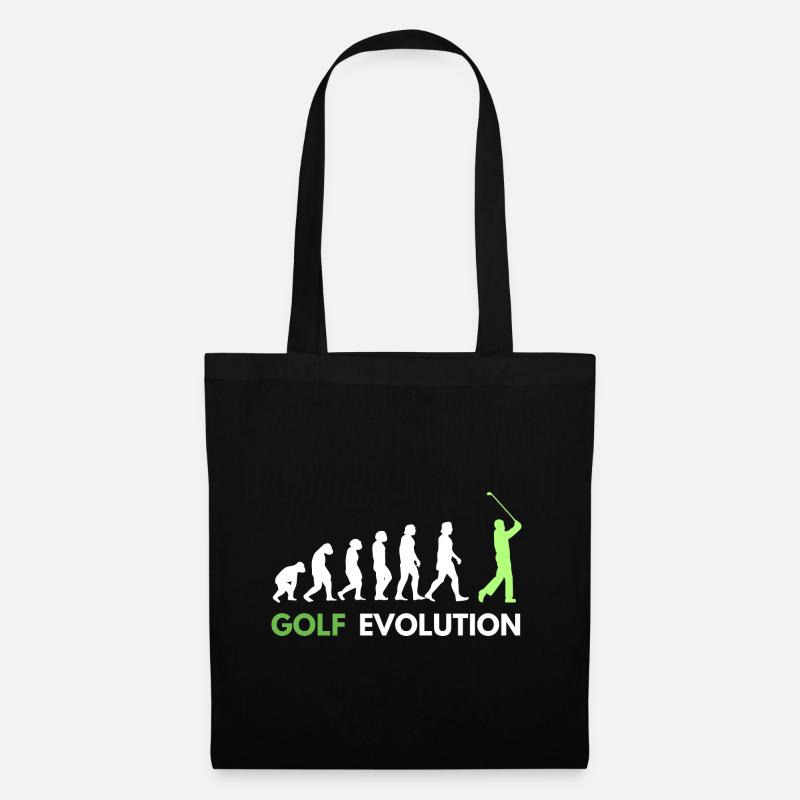 Golf Evolution Golfer Golfen - Sac en tissu - noir
