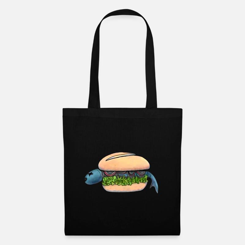 Fischbrötchen - Stoffbeutel - Schwarz