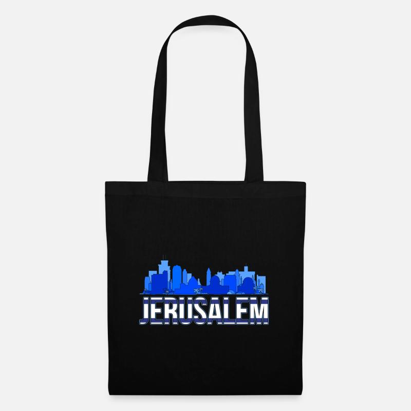 Jerusalem Israeli Geschenk Israel - Stoffbeutel - Schwarz