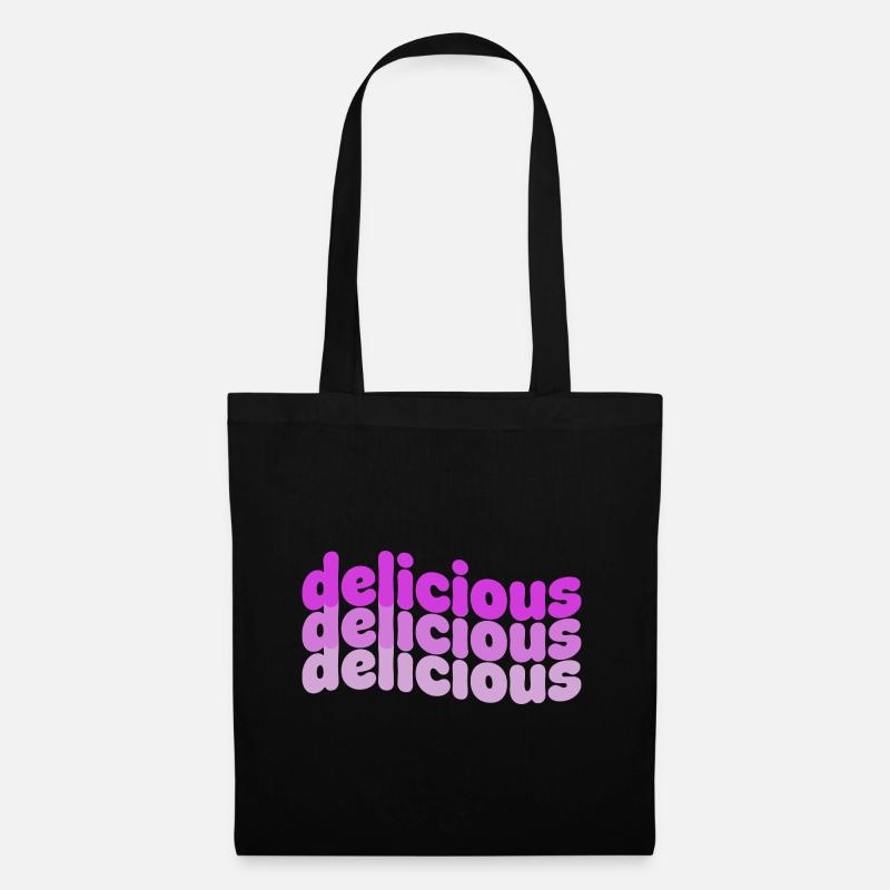 Delicious Typo Gradient Pattern - Tote Bag - black