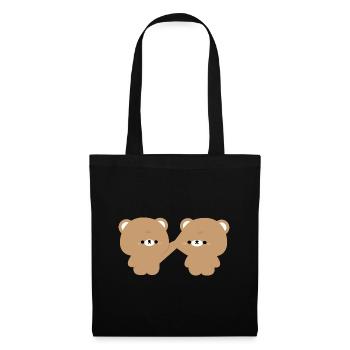 Brown Bear Couple - Tote Bag - black - Front