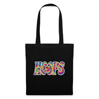 Hoops Basketball Sport Geschenkidee BBall - Stoffbeutel - Schwarz - Vorne